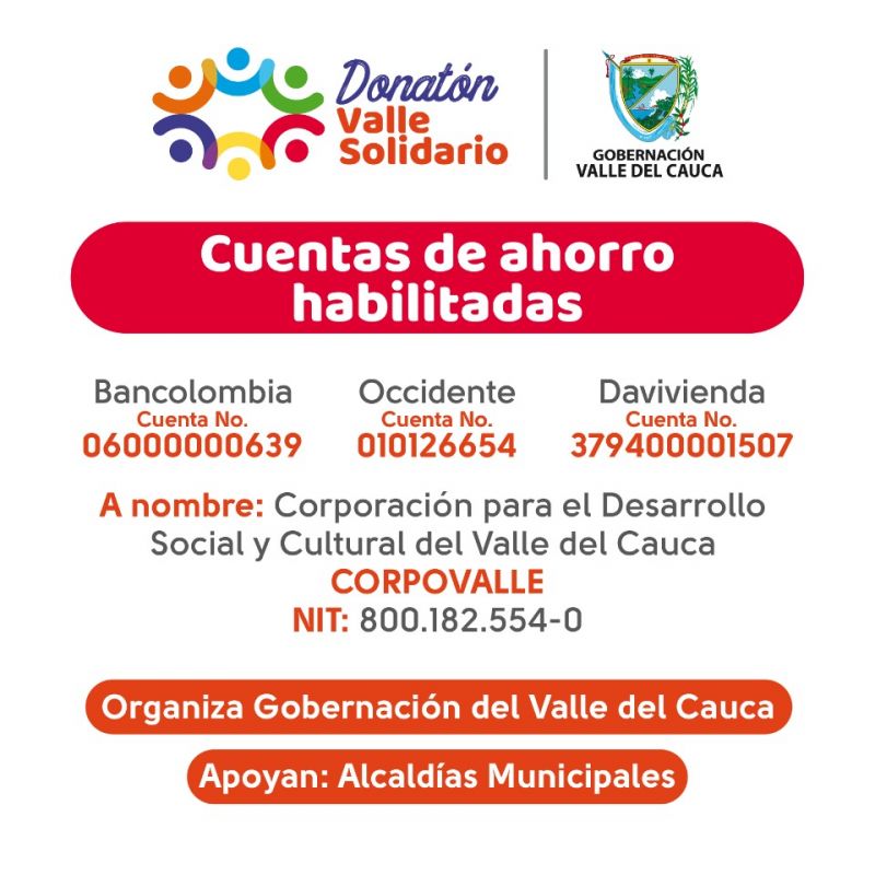 Este miércoles todos unidos en el gran Donatón "Valle Solidario"