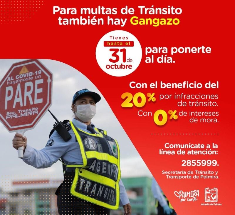 Multas e infracciones de tránsito aplican para el Ganzazo Tributario