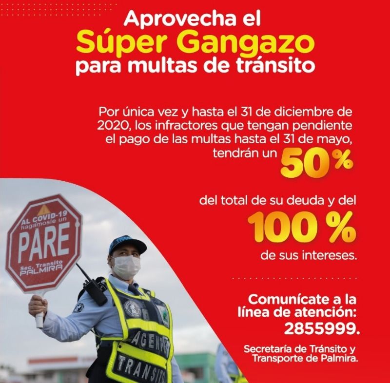 Súper gangazo para multas de tránsito culmina este 31 de diciembre