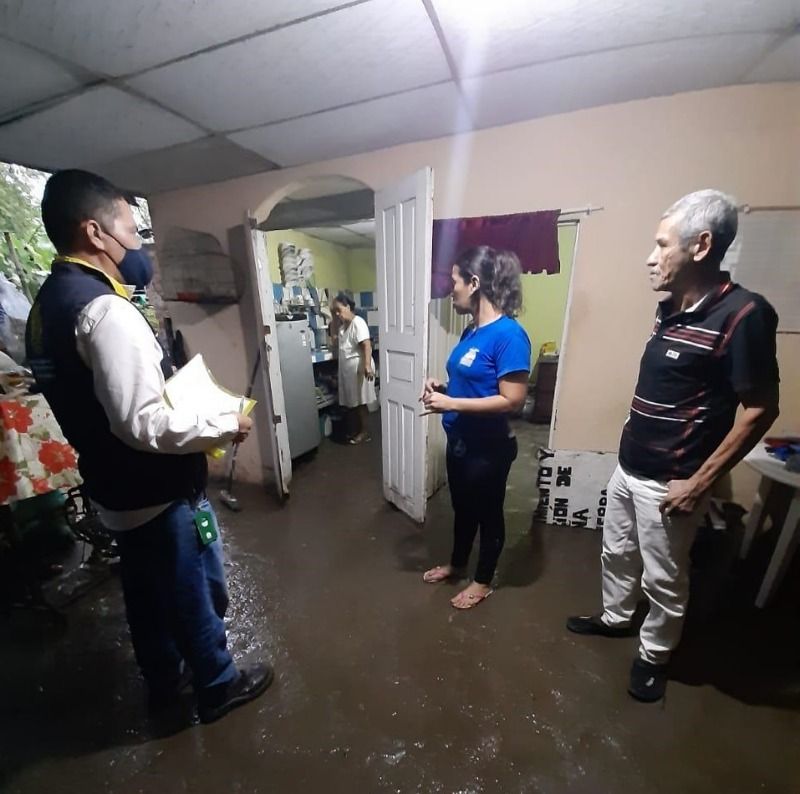 Siete familias de Aguaclara fueron afectadas por las precipitaciones